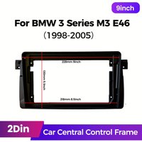 9 inch Frame 2 Din Car Radio Fascia for BMW E46 M3 318/320/325/330/335 1998-2005 Audio Dash Kit Installation Frame Trim