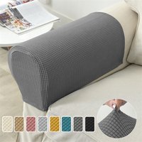 2pcs/set Stretch Sofa Arm Cover Polar Fleece Anti-dirty Couch Armchair Furniture Protector Covers Solid Color Home Decoration