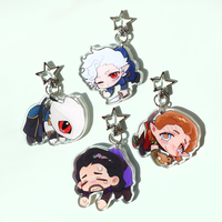 Baldur's Gate 3 RPG Acrylic Keychains Chibi Character Keyrings Astarion TheDarkUrge Gale Halsin Gifts for Game Fans