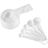 10Pcs Plastic Measuring Spoon Set with Markings Sugar Salt Control Spoon Baking Tool for Precise Portions