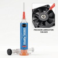 Premium 10g Lithium Grease Syringe with Precision Needle for PC Cooling Fan & Laptop CPU Bearing Maintenance Smooth Quiet Lube