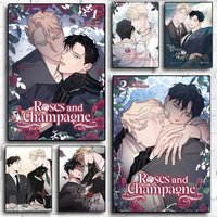 Anime R-Roses And Champagne Poster High-Quality Aesthetic Wall Painting Stickers For Dormitory And Living Room Decor