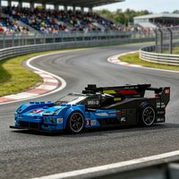 2026 Blue Endurance Racing Car Building Blocks Model High Detail Sports Car Ornament Adult Desktop Collectible Toy
