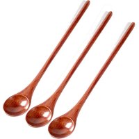 1/3PCS Kitchen Wooden Spoons 7.8In Long Handle for Honey, Coffee & Cooking, Dishwasher Safe Mixing Spoons for Kitchen Restaurant