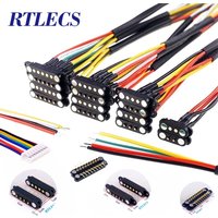 1/5/20 Pcs 2A DC Magnetic Pogo Pin Connector 2Pin 3 4 5 6 7 8 9P Pogopin Male Female Spacing 2.5mm Spring Loaded DC Power Socket
