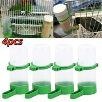 1/4pcs Bird Water Drinker Feeder Automatic Drinking, Pet Parrot Cage Bottle Drinking Cup Bowl, Plastic Pet Bird Supply Dispenser