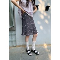 Gagarich Korean Floral Skirt Women Summer 2026 New High Waist Slimming A-line Short Temperament Skirts
