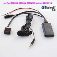 Car bluetooth Wireless Microphone Adapter Stereo AUX IN Music For Ford Focus 6000CD 5000CD Mondeo Fiesta Fusion Galaxy C-MAX