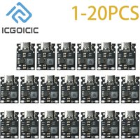 1-20PCS LiFePO4 1S 3.6V 2.4A Charging Module with Type-C Input for 3.2V Phosphate Battery Only
