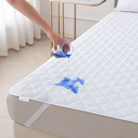 Wodoodporny ochraniacz na materac 100%, pikowany pokrowiec na materac, elastyczne paski w narożnikach, nadający się do prania, miękki ochraniacz na materac, głęboka ochrona materaca, pasuje do