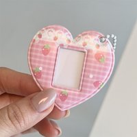 INS Korean Style Photo Card Holder Cute 1 inch ID Photo Storage Display Pendant Keychain Ornaments Star Chasing Girl Gift