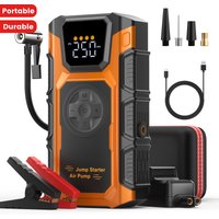 FEATOU – démarreur de saut de voiture 12000mAh , batterie de démarrage à cavalier Portable pour moteurs Diesel jusqu'à 8,5 l et 7,0 l, Boost de batterie automatique 12V