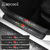 For Q2 Q3 Q5 Q7 Q8 letter Carbon Fiber Car Doorsill Sticker Anti-scraping and Waterproof Protective Film Accessories Trunk