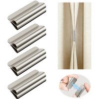 Strong Hold Magnetic Curtain Fasteners, Drill-Free Curtain Clips for Home Bedroom Living Room