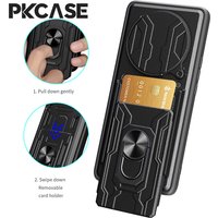 PKCASE Card Slot Case For Honor 400 Lite 200 Smart X9a X9b X9c X9d X8b X8c X7b X60 X70 Holder Push Window Cover For Magic 7 Lite