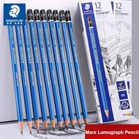1PC Staedtler Mars Lumograph 100 Graphite Art Drawing Pencil, Medium Soft, Break-Resistant Bonded Lead Professional Pencils