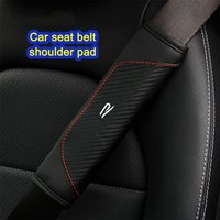 Car-mounted carbon-fiber leather seat belt shoulder pad,car accessories,for Volkswagen R Line Polo Touran Tiguan Jetta Golf