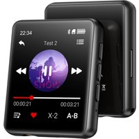 MP3 Player with Bluetooth 5.4, 128GB Portable Music Player with 1.8” Full Touch Screen Built-in Speaker, FM Radio, Recorder, Sup