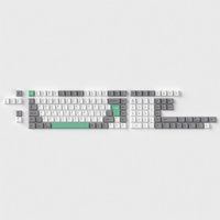 ISO Cherry Profile Dye-Sub PBT Full Set Keycap Set Gray White Mint for Custom Mechanical Keyboard image 3