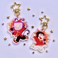 Creative Game Character Acrylic Keychain Tenna & Spamton Weird Style Pendant Fans Collection Gift
