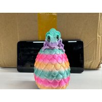 3D Printing Gemstone Dragon Scale Egg and Lizard Model Animal Action Toy Desktop Decoration Birthday Gift
