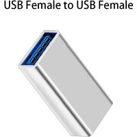 USB Female to Female Adapter (1/2/4 Pack), USB 3.0 Female to Type A Female 3.1 Coupler for Connecting Two USB Male Ends Devices