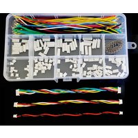 1Box Mini JST 1.25mm Connector Kit MX 1.25 Pitch 2/3/4/5/6/7/8/9/10 Pin Female Housing Pre-Crimped 28AWG Silicone Cables Wires