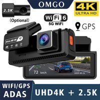 ADAS Dash Cam 4K+2.5K GPS WIFI 24H Night Vision Mini Optional Rear Lens Dashcam Car DVR Video Recorder Camera For Car Black Box image 4