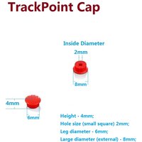 4x Red TrackPoint Caps Mouse Pointer 2mm Fit for Lenovo E580 E585 E495 L390 X280 X390 X395 E560 A285 L480 L580 P1 P72 S2