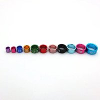 50PCS Randomly Numbered Aluminum Closed Bird Leg Bands in Assorted Colors - Ideal for Bird Identification and Tracking