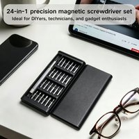 24-in-1 Precision Magnetic Screwdriver Set – Hardened Steel Bits, Ergonomic Handle, Compact Kit for Phone, Laptop & Electronics