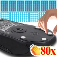 20-80Pcs Gaming Mouse Skates Universal Feet Sticker PTFE 6/7mm Smooth Glide Thickness Small Dots Pads Replacement Mouse Upgrade