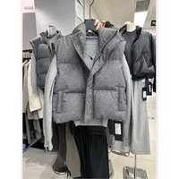 Korea Chic Streetwear Personalized Vest Short Parkas Casual Elegant Waistcoat Coat High Street Moda All-match Women Jacket