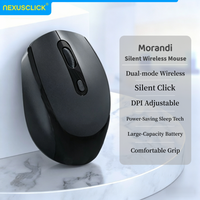 NexusClick Dual Mode Bluetooth 2.4G Wireless Mouse Rechargeable Silent Mouse Ergonomic Gaming Mice 3 DPI For Laptop Windows MacO
