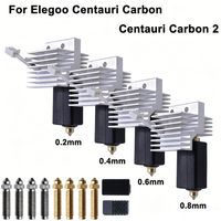 0.2/0.4/0.6/0.8mm Assembled Extruder Hotend Kit for Centauri Carbon/CC2 Nozzle Hardened steel For Centauri Carbon 2 Printhead