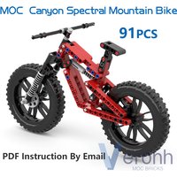 Creative Canyon Spectral Mountain Bike Model Building Blocks Motorcycle Wheel High-Tech MOC Assembly Bricks Educational Kid Toys