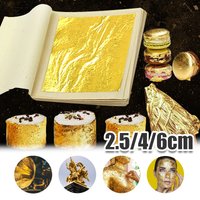 Real 24K Gold Leaf Sheets in 3 Sizes 98 Percent Pure Gold Foil for Art Craft DIY Decorations Gilding Skincare Beauty
