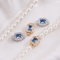 S925 Sterling Silver Necklace Pendant Clasps and Hooks Jewelry Accessory Parts Settings for 7-10mm Pearls Beads