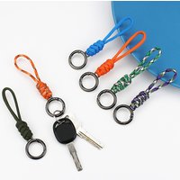 Creative Paracord Woven Keychains for Men Women Car Key Holder Backpack Key Ring Outdoors Lanyard Emergency Survival Accessorie