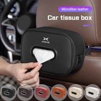 For XPENG Car Tissue Box Microfiber Leather Armrest Paper Towel Storage Bag for XIAOPENG P7 P7i G3 G3I G6 G9 X9 2022 2023 2024
