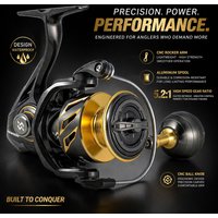 Sougayilang Spinning Reel 1000-4000 Waterproof Fishing Reel Aluminum Spool Drag 5.2:1 CNC Handle Saltwater Freshwater Fishing