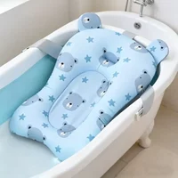 Adjustable Bathtub Support Mat Foldable Floating Baby Bath Seat Pad Shower Cushion Safety Water Pad for Newborn Baby Bathing Use