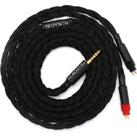 Vorbestellung Tripowin GranVia 26AWG 36 Stränge x 4-adriges handgefertigtes Kopfhörer-Ersatzkabel für HD650 HD580 HD800 ANANDA Schwarz