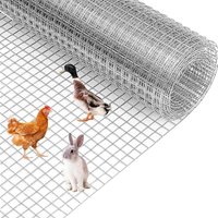1/2 -36 In X 50 FT Hardware Cloth, 19GA Chicken Wire Fencing, Galvanized Welded Wire Mesh Roll for Poultry Netting Cage, Chicken