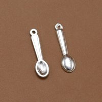 20Pcs Alloy Spoon Shape Pendant Charms for DIY Jewelry Making Necklace Bracelet Earring Keychain Anklet Sweater Chain Cellphone