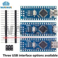 Nano 3.0 Mini Type-C Micro USB With the bootloader compatible Nano controller for arduino CH340 USB driver 16Mhz ATMEGA328P/168P