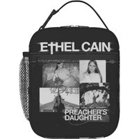 Ethel Cain Singer Album Music Tour 2024 Insulated Lunch Bag for Women Kids Leakproof Food Boxes Thermal Lunch Box Tote