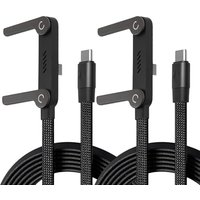 2-in-1 Invisible Holder Charger Cable, 240W Fast Charging Cord with Built-in Folding Phone Stand, Type-C Cable for iPhone Gaming