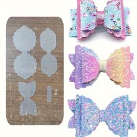 4 Pieces/set Exquisite Acrylic Bow Template Mold Exquisite DIY Handmade Embossed Card Template Making DIY Making Mold