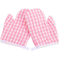 2 Pcs Microwave Gloves Kids Cooking Oven Mitts Child Baking Mat Towel Anti Scalding Polyester